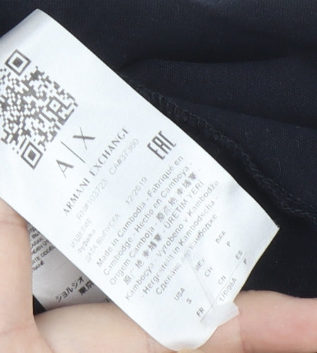 Armani Exchange Men's Black Graphic T-Shirt - Small