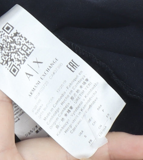 Armani Exchange Men's Black Graphic T-Shirt - Small