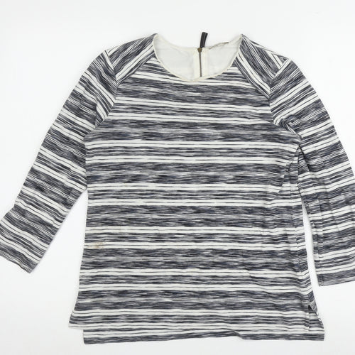 Hobbs Women's Striped T-Shirt, Black/White, Size S