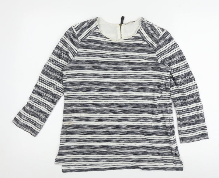 Hobbs Women's Striped T-Shirt, Black/White, Size S