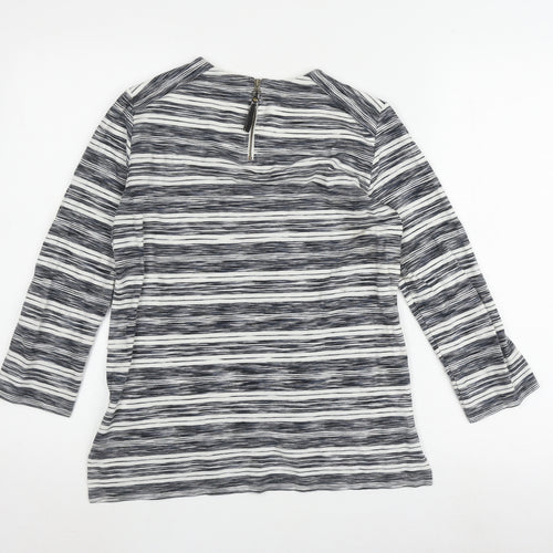 Hobbs Women's Striped T-Shirt, Black/White, Size S