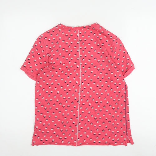 White Stuff Women's Pink Floral T-Shirt, Size 8