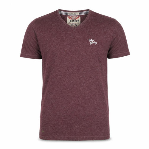 Tokyo Laundry Men’s Burgundy V-Neck T-Shirt M