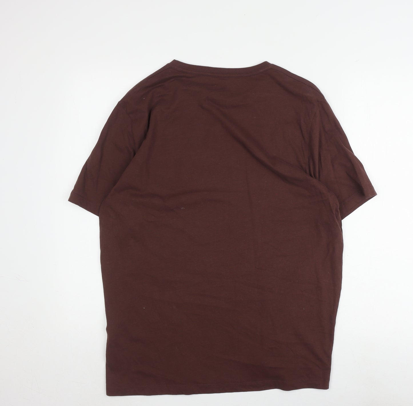 AllSaints Men's Brown 2XL T-Shirt, Cotton, Regular Fit