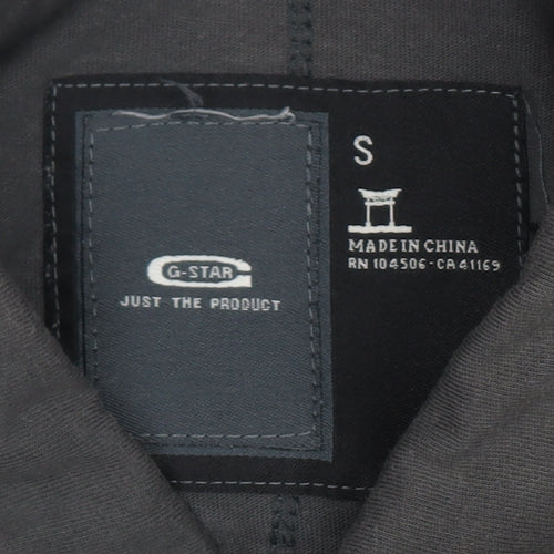 G-Star Men's Black Polo Shirt, Size S, Solid Short Sleeve