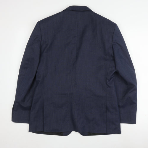 Ben Sherman Men's Blue Double Vented Wool Blend Suit Jacket Size 40 Regular