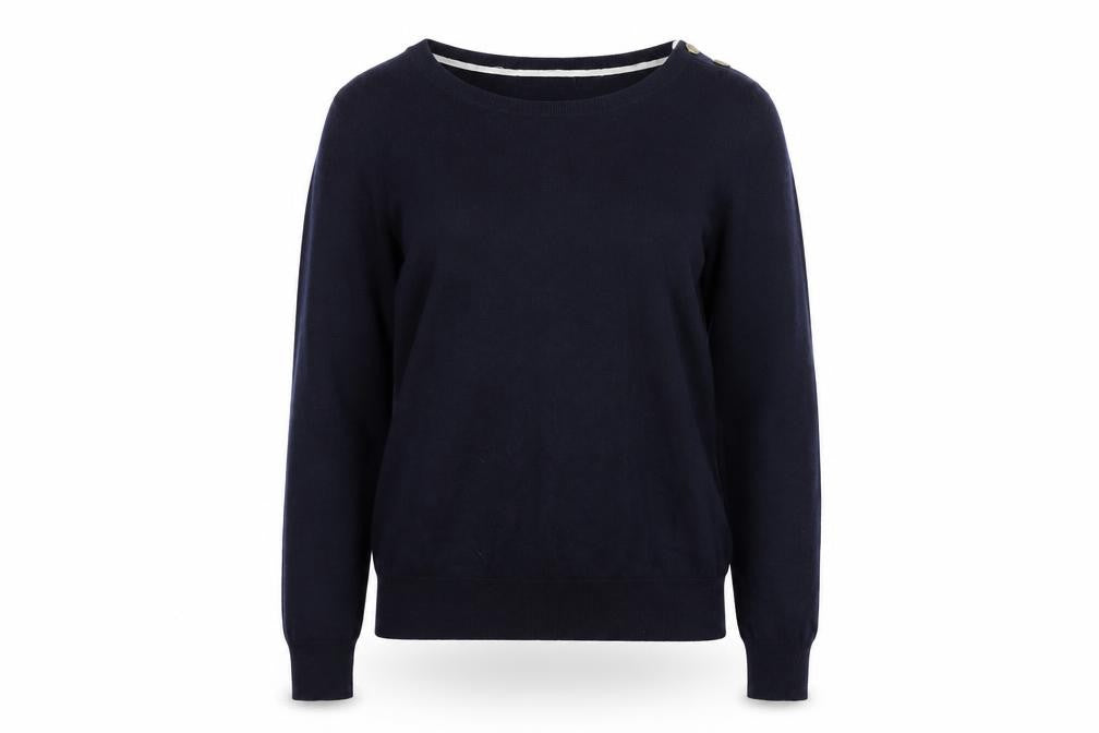 Front view of Banana Republic Women's Blue Medium Jumper