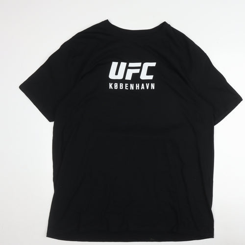 UFC Men's Black Cotton Sports Graphic T-Shirt XL