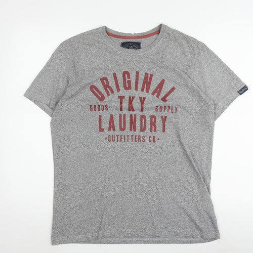 Tokyo Laundry Men's Grey T-Shirt, Size L