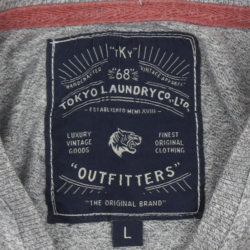 Tokyo Laundry Men's Grey T-Shirt, Size L