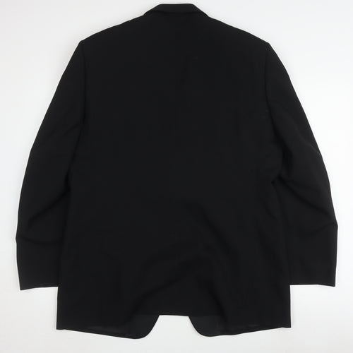 1860 Menswear Black Wool Tuxedo Blazer, Men's 42 R