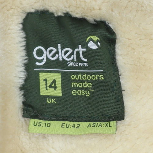 Gelert Women's Purple Puffer Jacket, Size 14, Hooded, Long Length