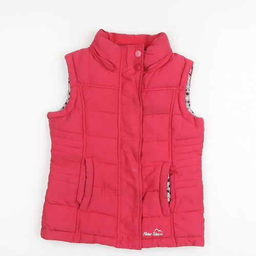 Peter Storm Girls Red Sleeveless Jacket 7-8 Years