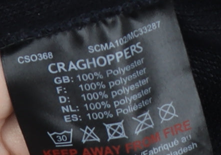 Craghoppers Men's Black 2XL High Neck 1/2 Zip Jumper