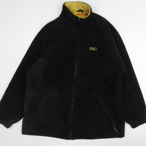 Regatta Men's Black XL Basic Jacket, Stand-Up Collar