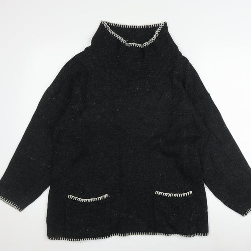 Amari Women's Black High Neck Jumper Size 10
