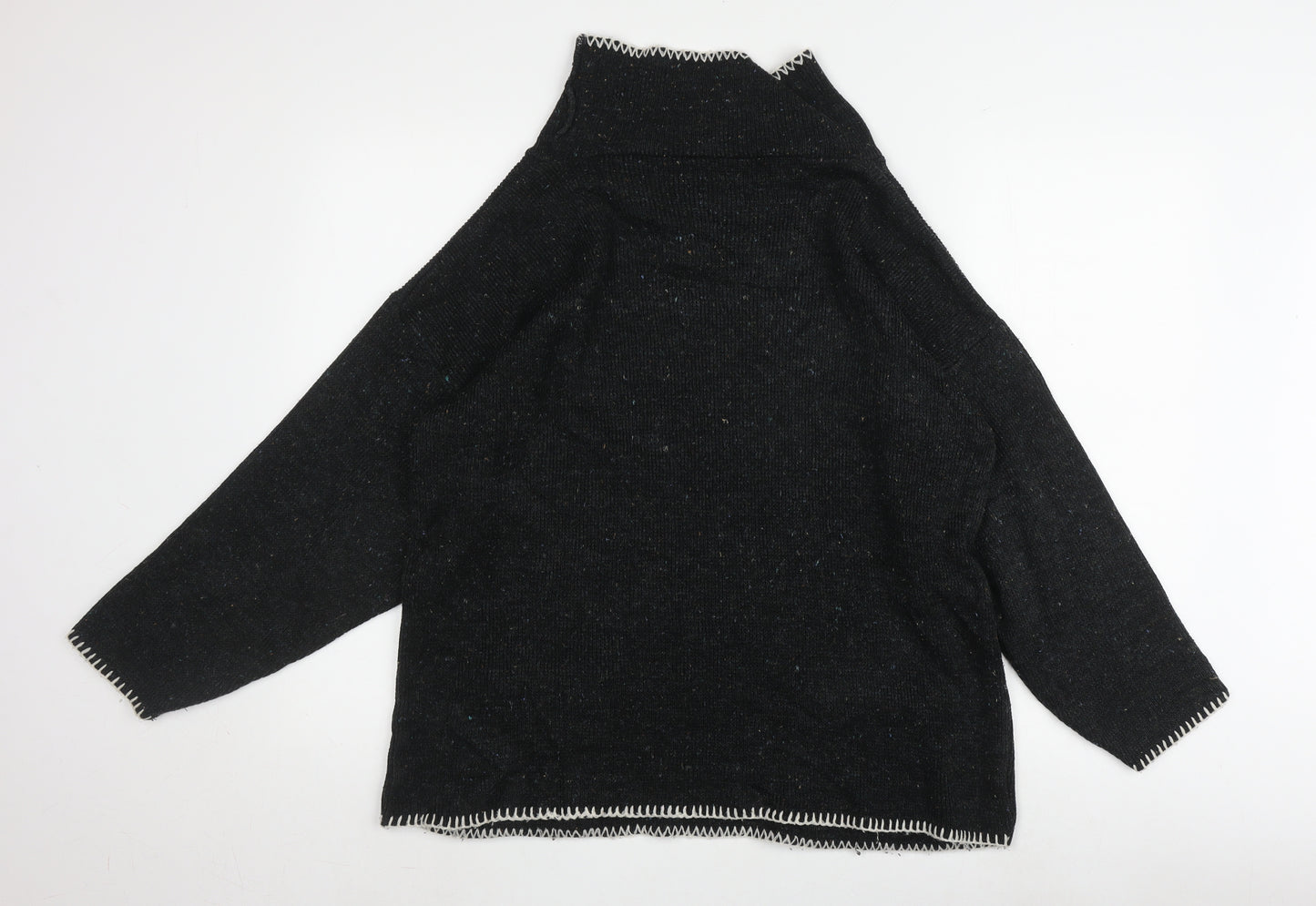 Amari Women's Black High Neck Jumper Size 10