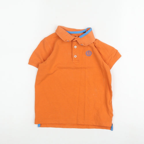Henri Lloyd Boys Polo Shirt Orange 4-5 Years Casual Logo