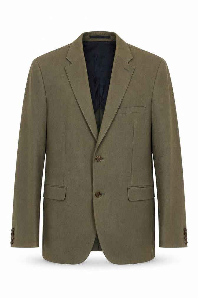 Front view of Dockers Men's Green Wool Blazer, M, Regular Fit