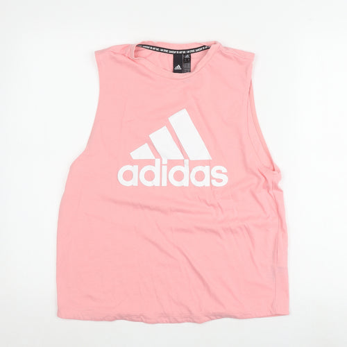 adidas Women's Pink Tank Top, Size M, Gym & Training