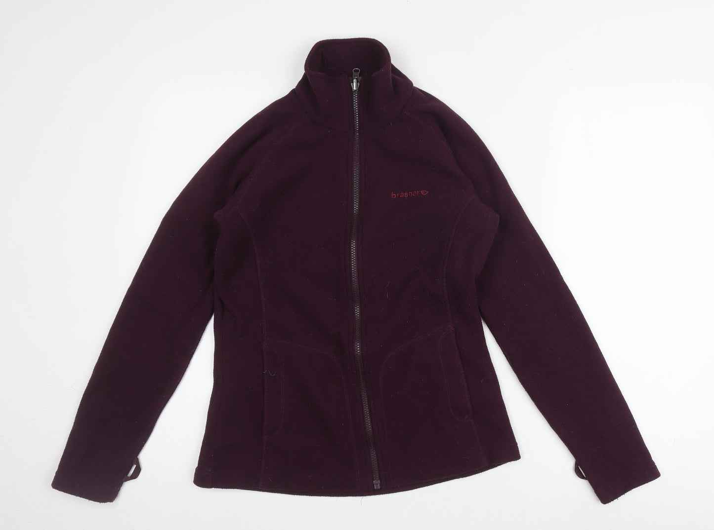 brasher Women’s Purple Full Zip Fleece Sweatshirt, Size 10
