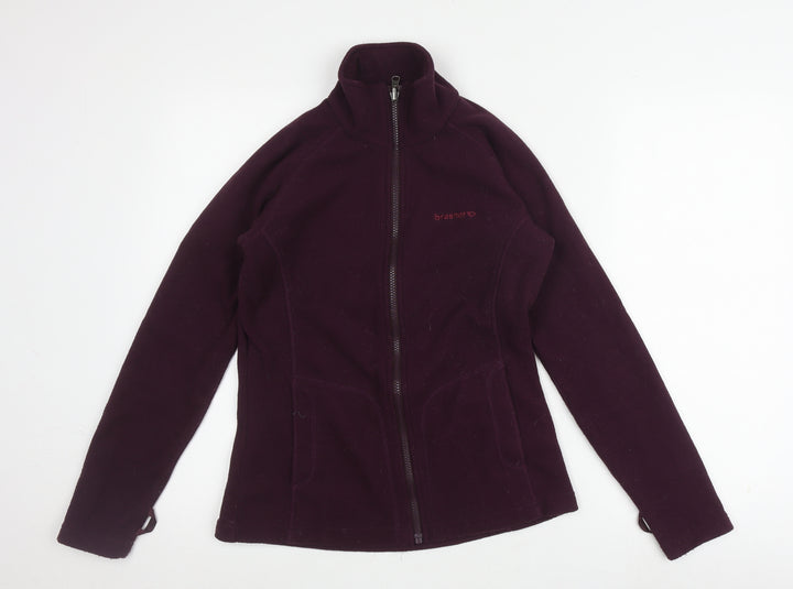 brasher Women’s Purple Full Zip Fleece Sweatshirt, Size 10