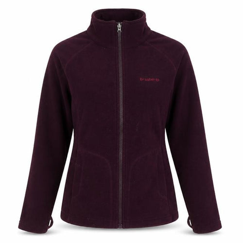 brasher Women’s Purple Full Zip Fleece Sweatshirt, Size 10