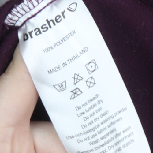 brasher Women’s Purple Full Zip Fleece Sweatshirt, Size 10