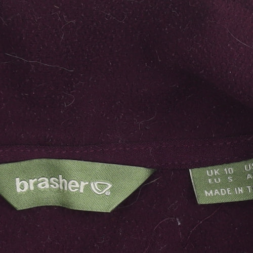 brasher Women’s Purple Full Zip Fleece Sweatshirt, Size 10
