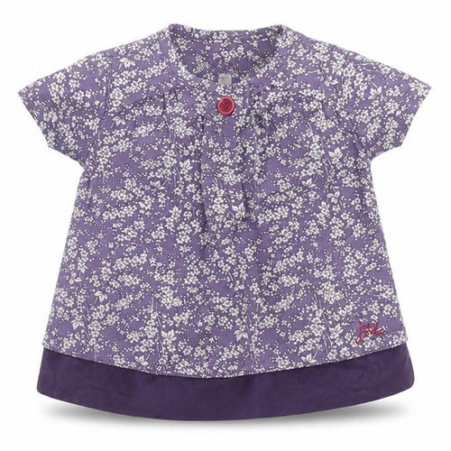 Joules Girls Purple Floral Blouse 0-3 Months