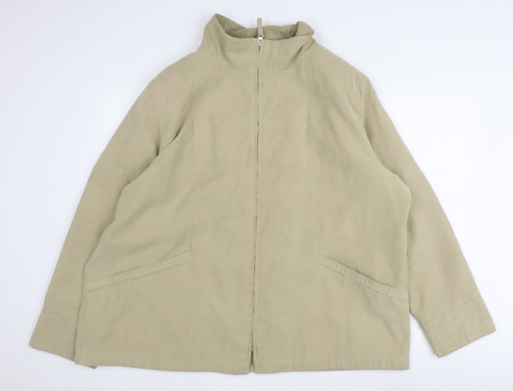 Nuage Women's Beige Mid-Length Jacket Size 22