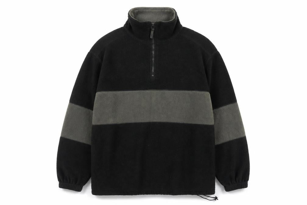 Front view of Target Men's Black M Fleece 1/4 Zip Sweatshirt