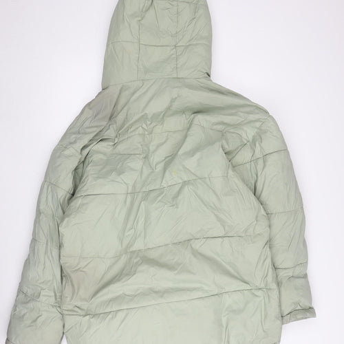 iets frans... Unisex Green Puffer Jacket, Hooded