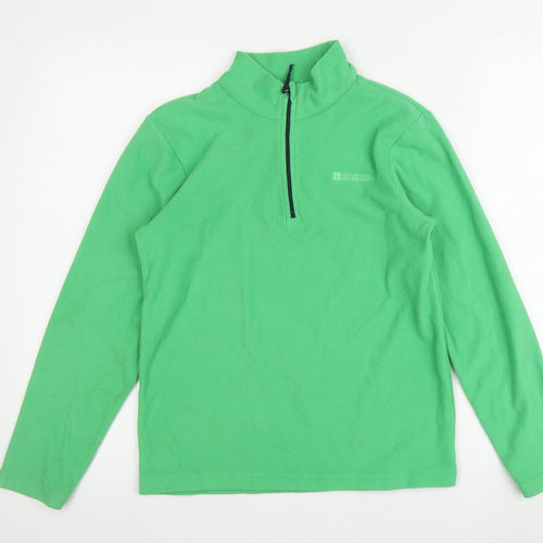 Mountain Warehouse Boys Green Fleece Pullover, 11-12 Years, 1/4 Zip
