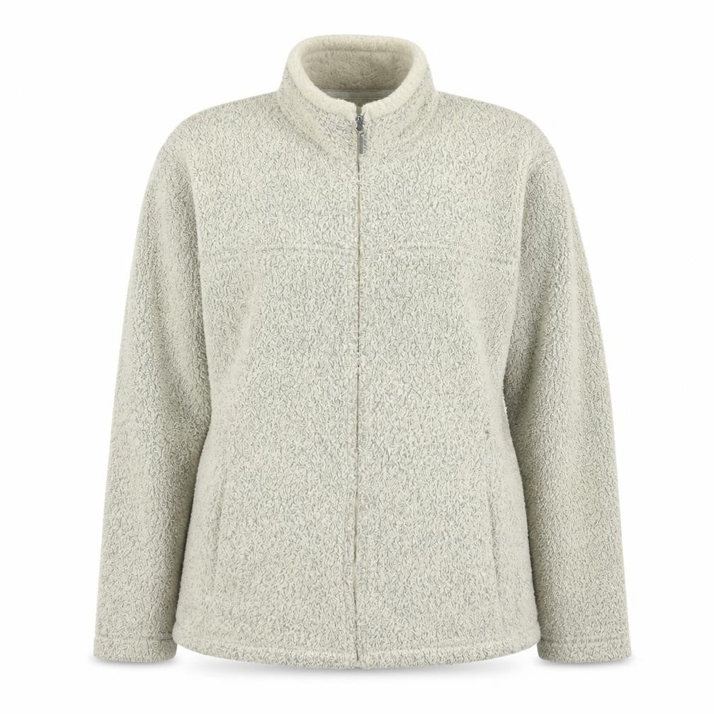 Front view of EWM Women's Ivory Mid-Length Jacket M
