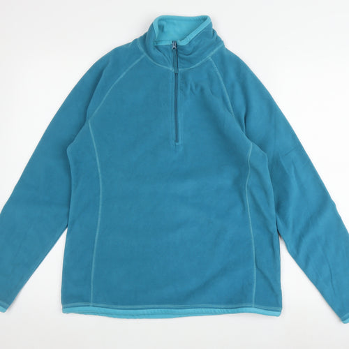 Mountain Warehouse Women Blue Fleece Pullover UK 14