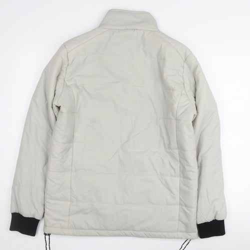 Bellfield Men's Grey Padded Jacket - Size S, Stand-Up Collar