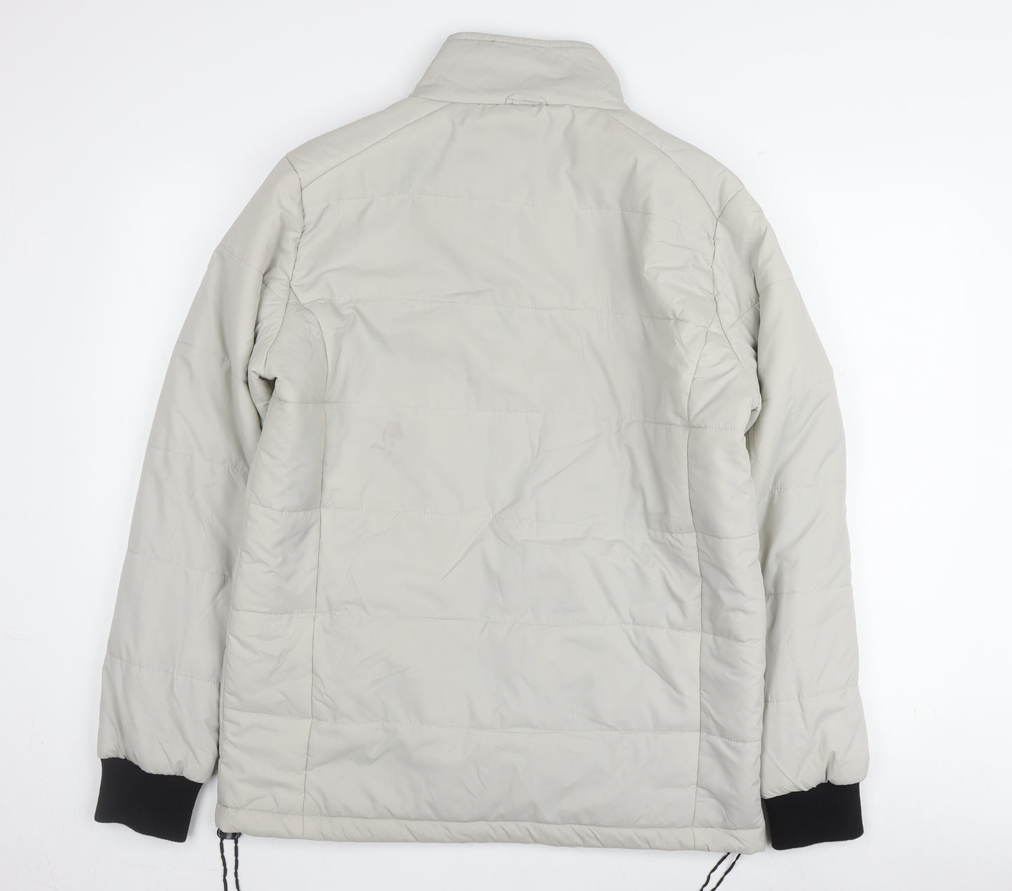 Bellfield Men's Grey Padded Jacket - Size S, Stand-Up Collar
