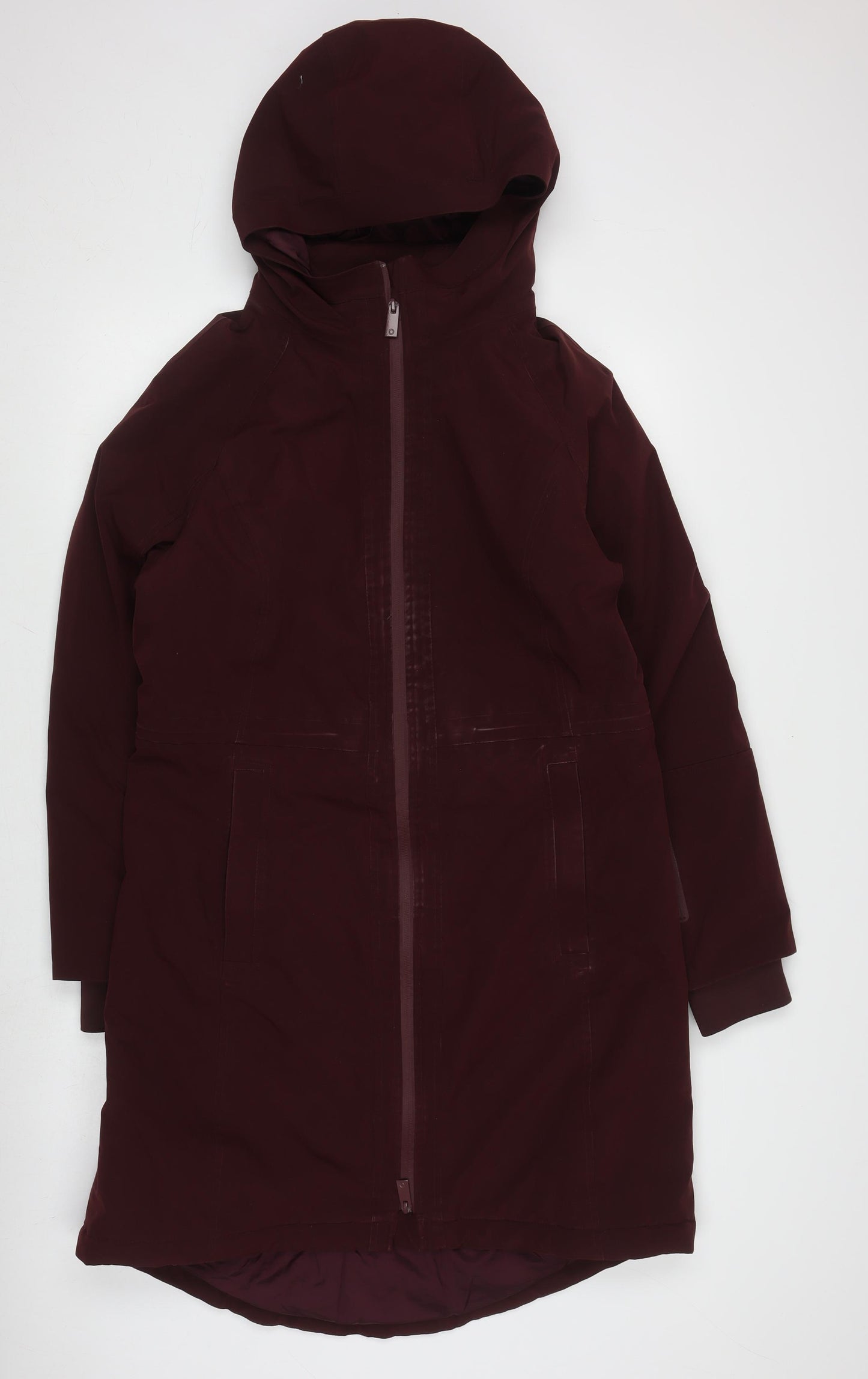 Marks and Spencer Women's Red Hooded Rain Coat Size 12