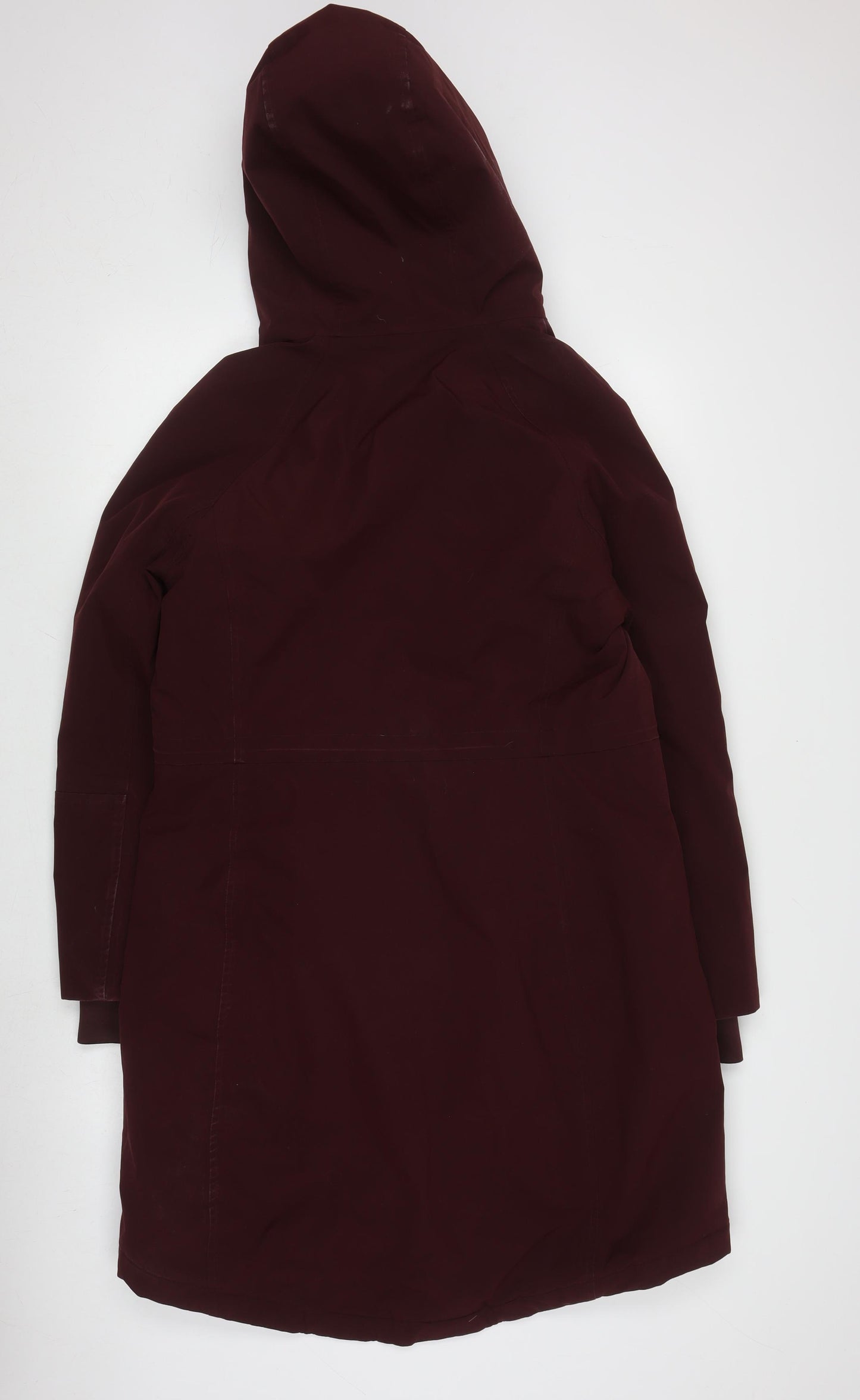 Marks and Spencer Women's Red Hooded Rain Coat Size 12