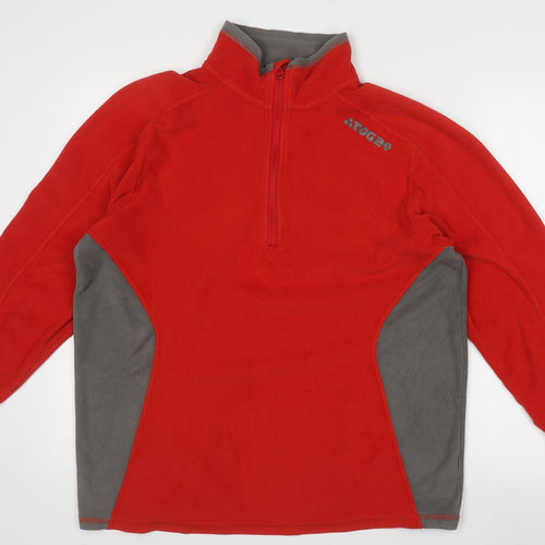 TOG 24 Men's Red Fleece 1/4 Zip Lightweight Sweatshirt L