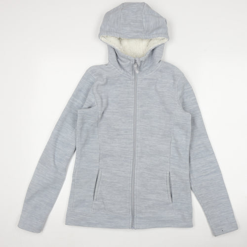 Mountain Warehouse Women's Grey Hooded Fleece Jacket Size 10