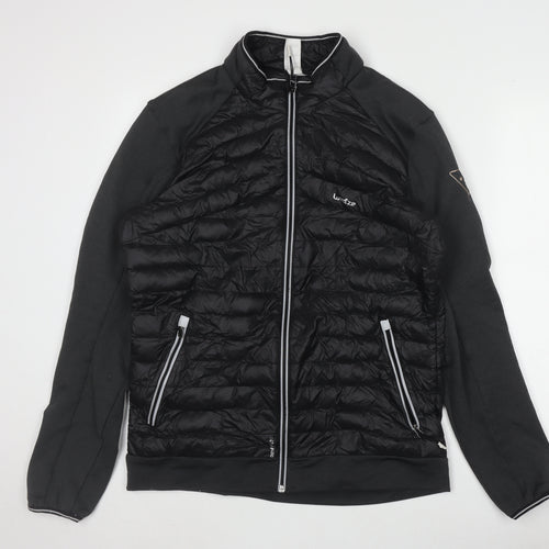 Decathlon Men's Black Basic Jacket, Size L, Gym Style