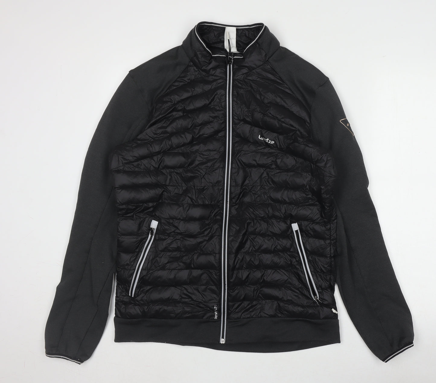 Decathlon Men's Black Basic Jacket, Size L, Gym Style