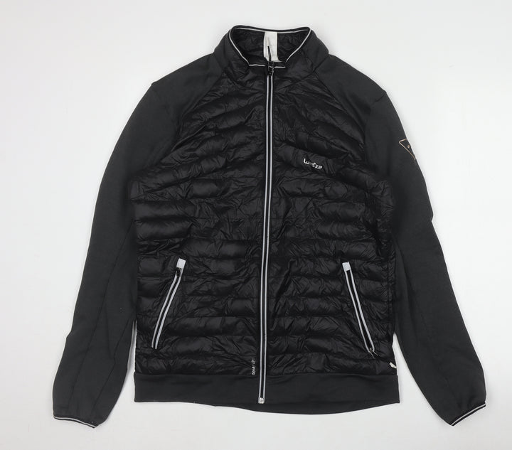 Decathlon Men's Black Basic Jacket, Size L, Gym Style