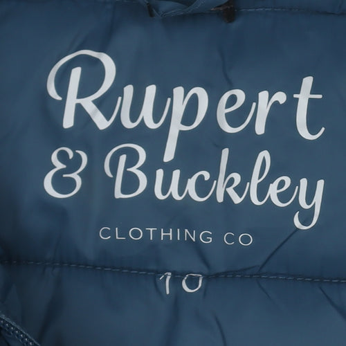 Rupert & Buckley Women's Blue Puffer Jacket Size 10