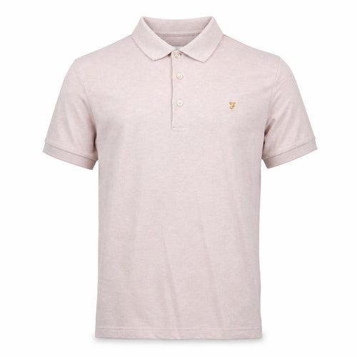 Farah Men's Pink Polo Shirt - Size S, Short Sleeve