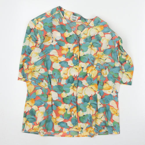 Viyella Women's Multicoloured Floral Tunic Blouse Size 12