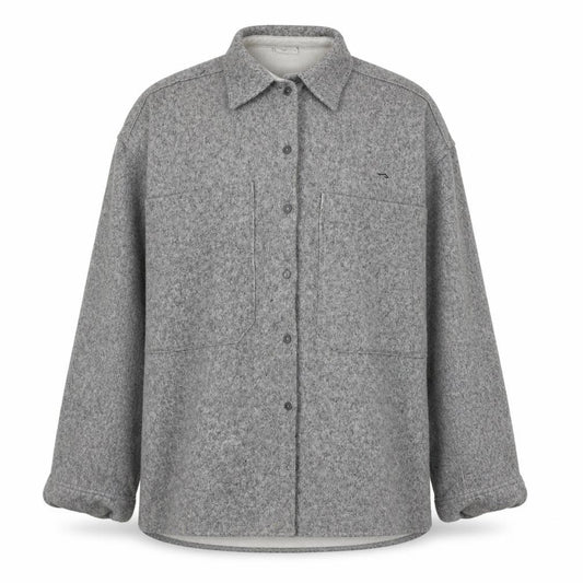 Front view of Zara Men's Grey Long Sleeve Knit Shirt -, size S
