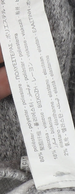 Zara Men's Grey Long Sleeve Knit Shirt - Size S